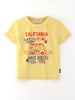 Nautinati Boys' Pack of 2 Cotton Beach Print Rib Collar T-shirts
