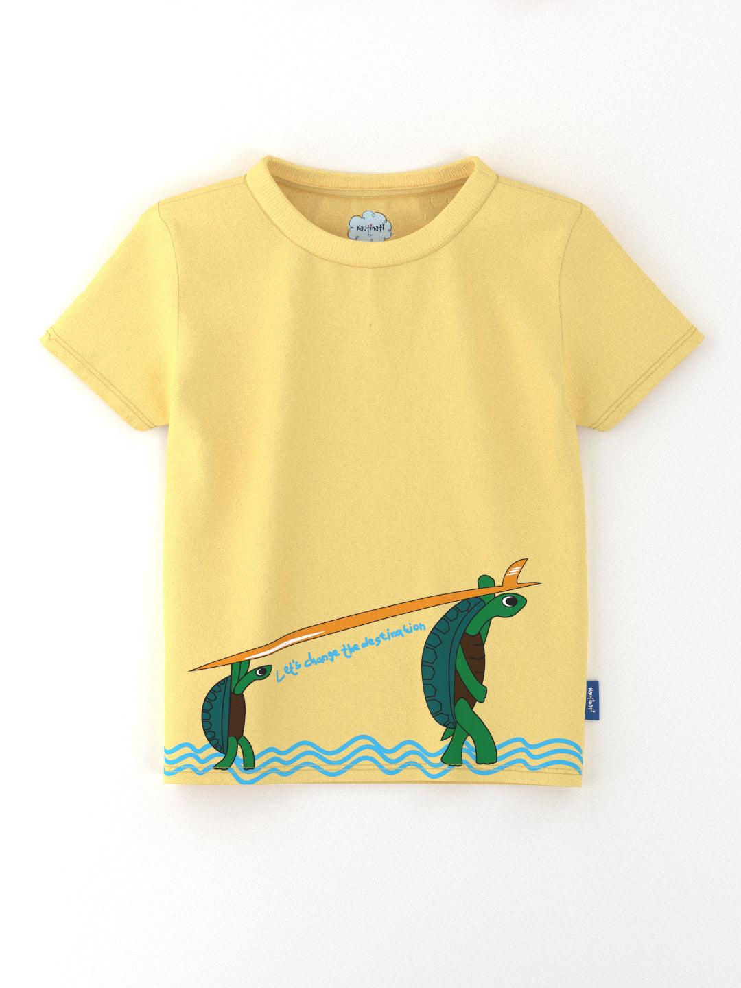 Nautinati Boys' Pack of 2 Cotton Beach Graphic Printed T-shirts