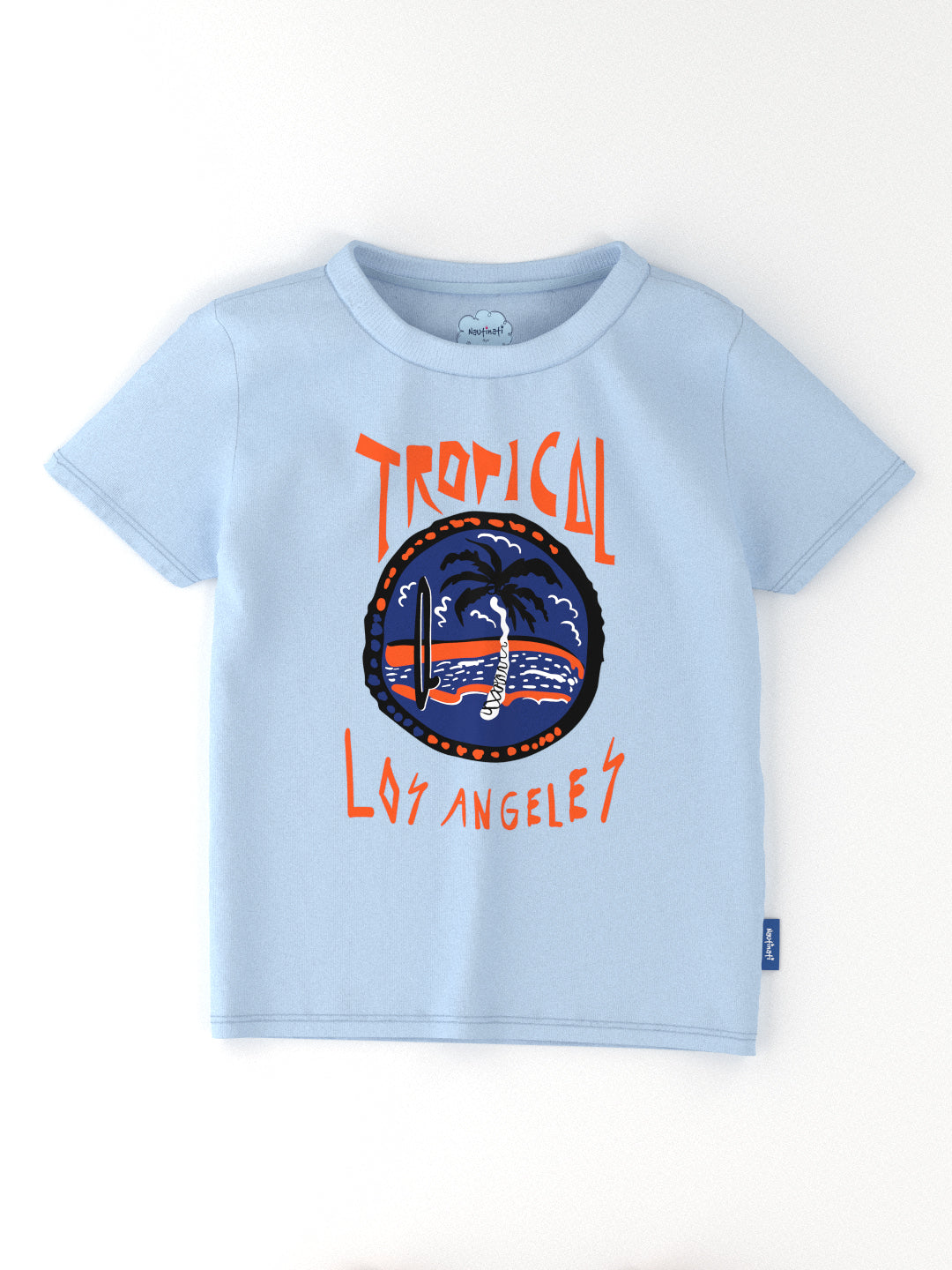 Nautinati Boys' Cotton Graphic Chest Print T-shirt