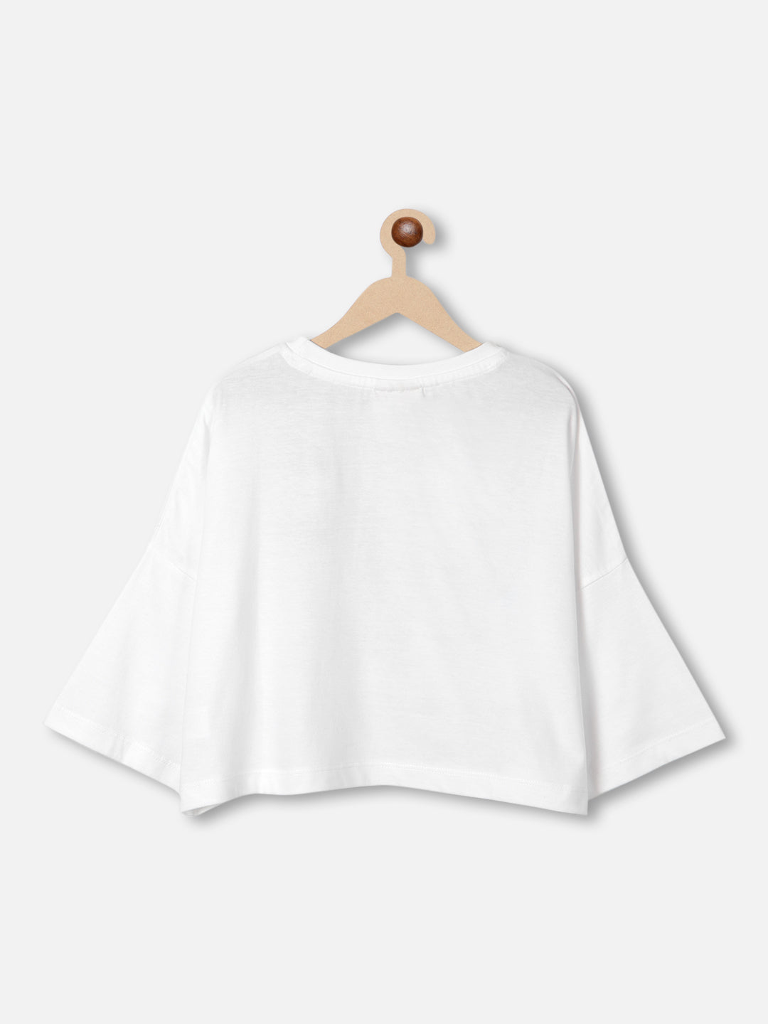 Natilene Girls Graphic Printed Drop Shoulder Pure Cotton Tshirt