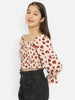 Natilene Girls Square Neck Printed Top