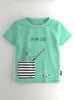 Boys LightGreen-LightBlue Graphic Printed Half Sleeve Pack of 2 T-Shirt