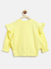 Nautinati Girls Yellow Printed Pure Cotton Sweatshirt
