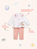 Nautinati Girls Printed Top With Pyjama Set