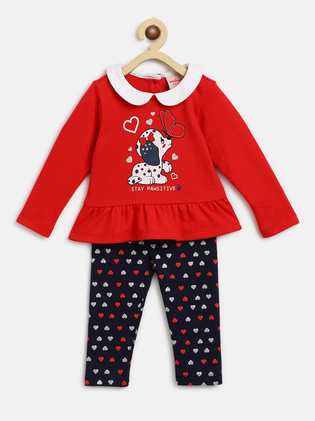 Nautinati Girls Printed Top With Trousers