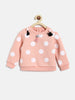 Nautinati Girls Peach-Coloured Printed Sweatshirt