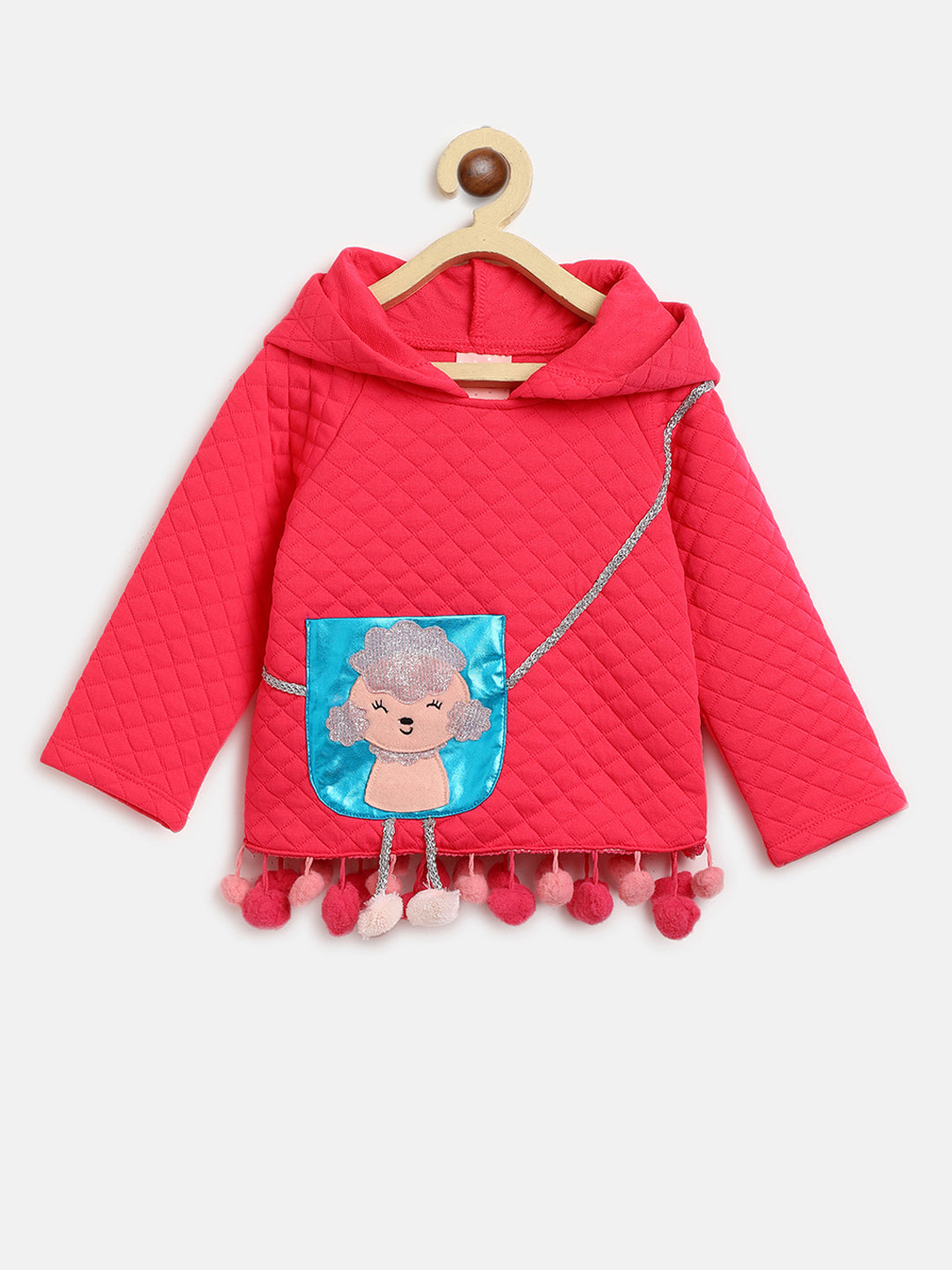 Nautinati Girls Printed Hooded Sweatshirt