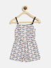 Nautinati Girls' All-over Geometric Print Waist Tie-up Jumpsuit