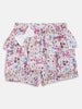 Nautinati Girls' Single-shouldered Top & All-over Floral Printed Shorts Co-ord Set