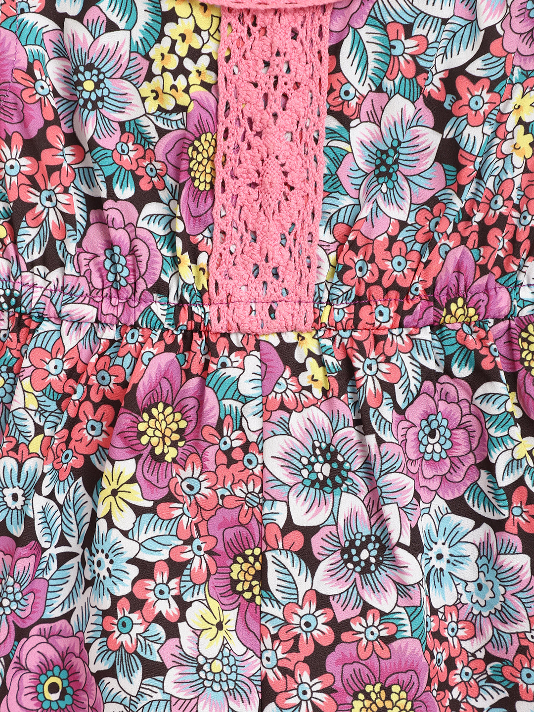 Nautinati Girls Floral Printed Jumpsuit