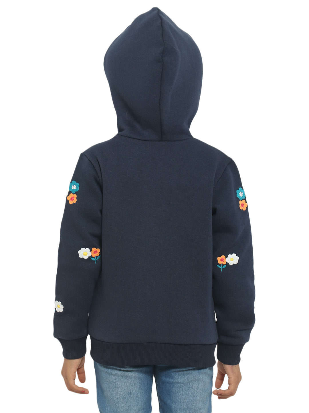 Nautinati Girls Printed Hooded Sweatshirt