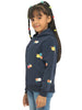 Nautinati Girls Printed Hooded Sweatshirt