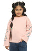 Nautinati Girls Floral Embroidered Pullover Sweatshirt