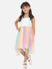 Nautinati Multicoloured Embellished Net A-Line Midi Dress