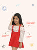 Nautinati Girls Printed Top With Pinafore Dress