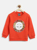Nautinati Boys Orange Printed Sweatshirt