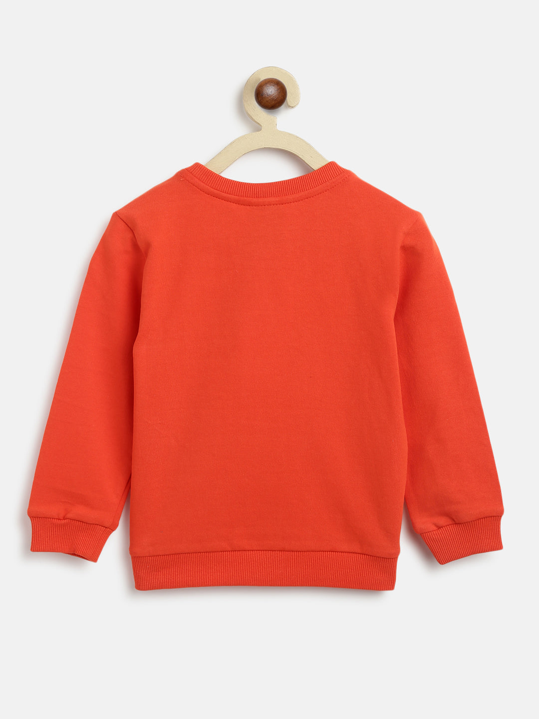Nautinati Boys Orange Printed Sweatshirt