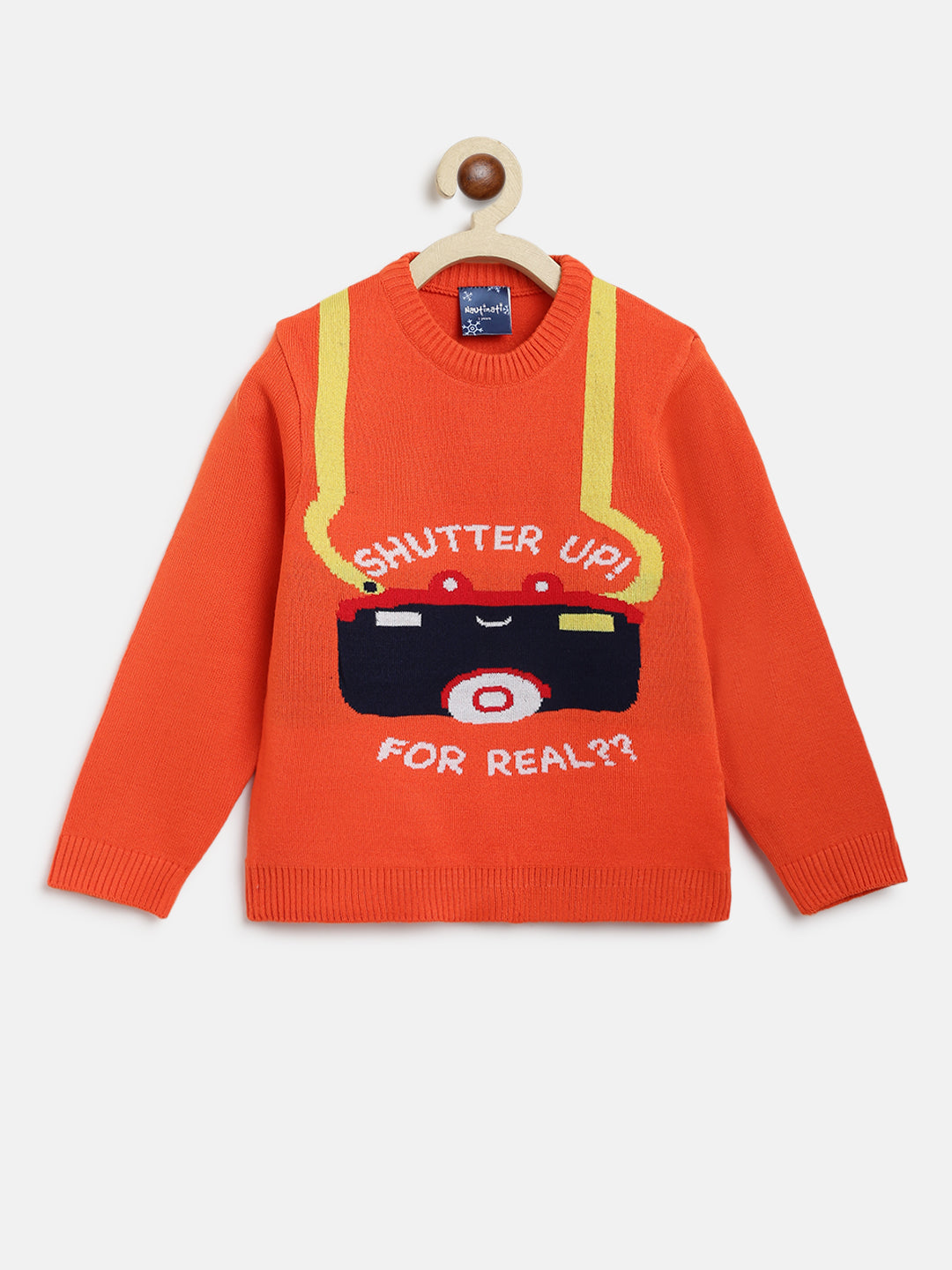 Nautinati Boys Typography Printed Acrylic Pullover Sweater