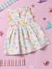 Nautinati Girls Printed Peter Pan Collar Cotton Dress