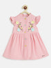 Nautinati Infants Girls Floral Embroidered A-Line Dress