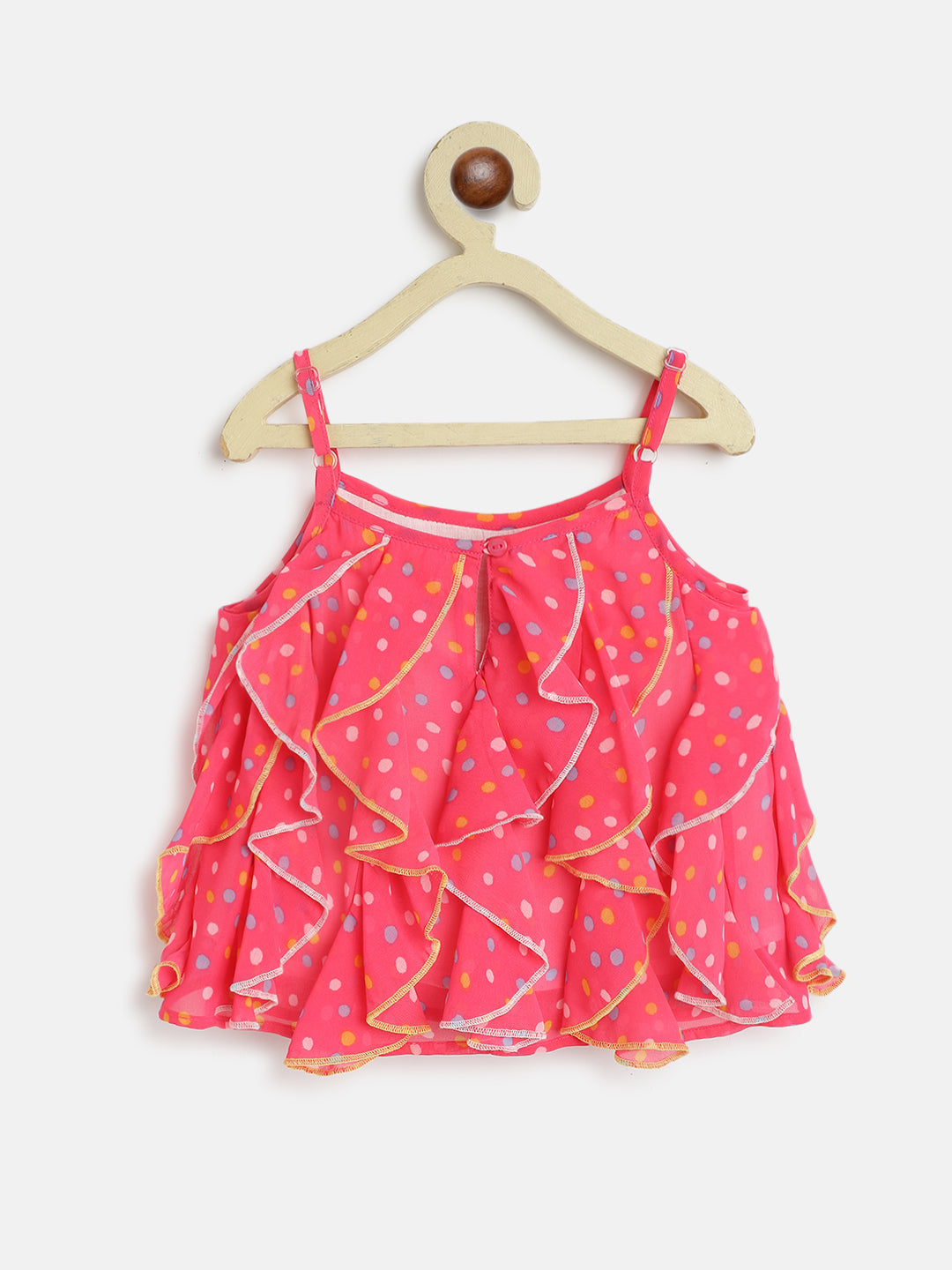 Nautinati Infant Girls Printed Ruffled Top With Shorts