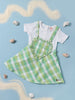 Nautinati Girls Checked Pinafore Dress With Top