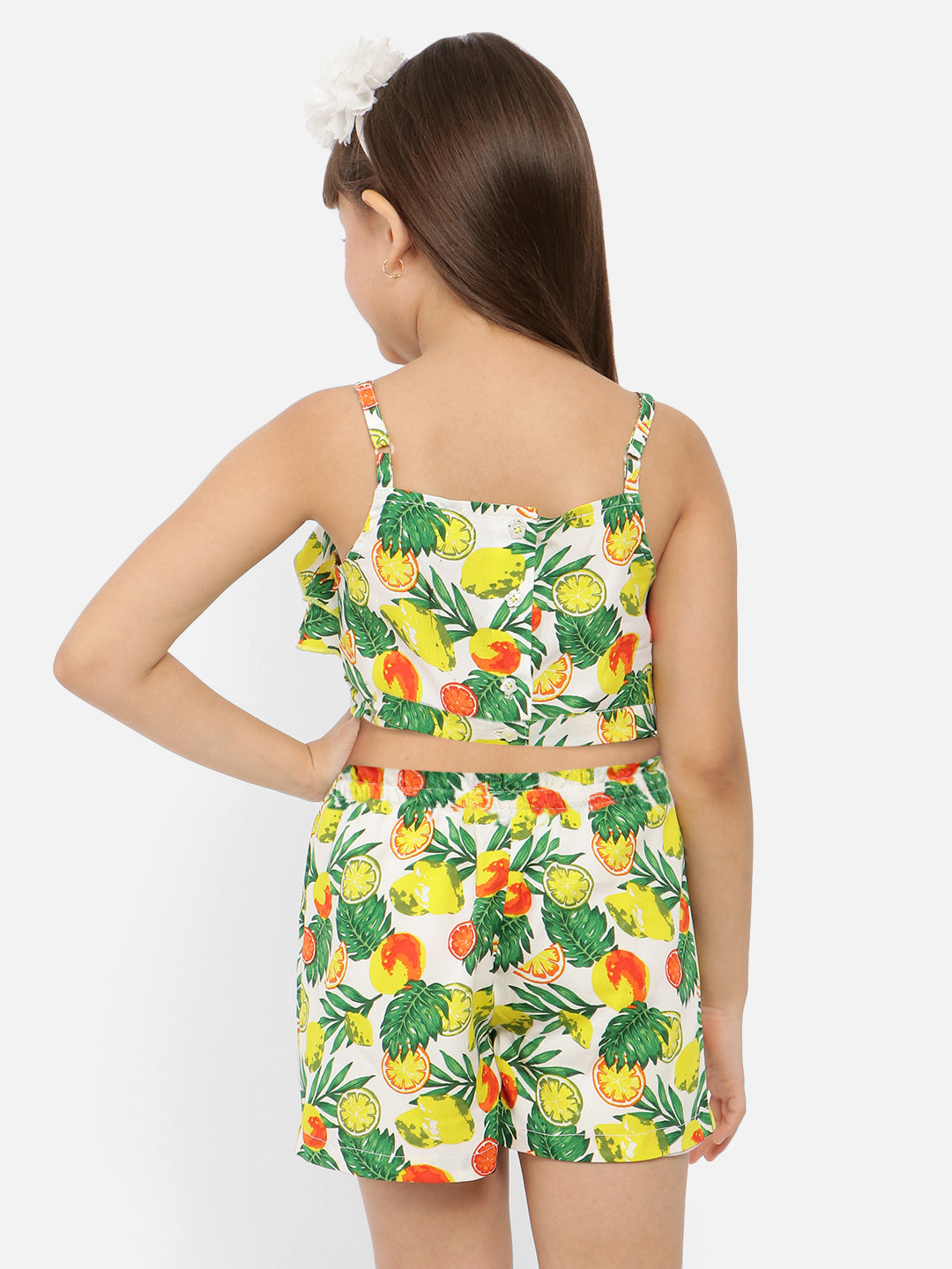 Nautinati Girls Tropical Printed Top With Shorts