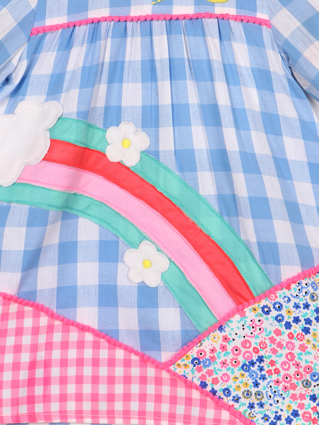 Nautinati Infants Checked Pure Cotton A-Line Dress