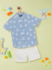 Nautinati Boys Printed Pure Cotton Shirt With Shorts