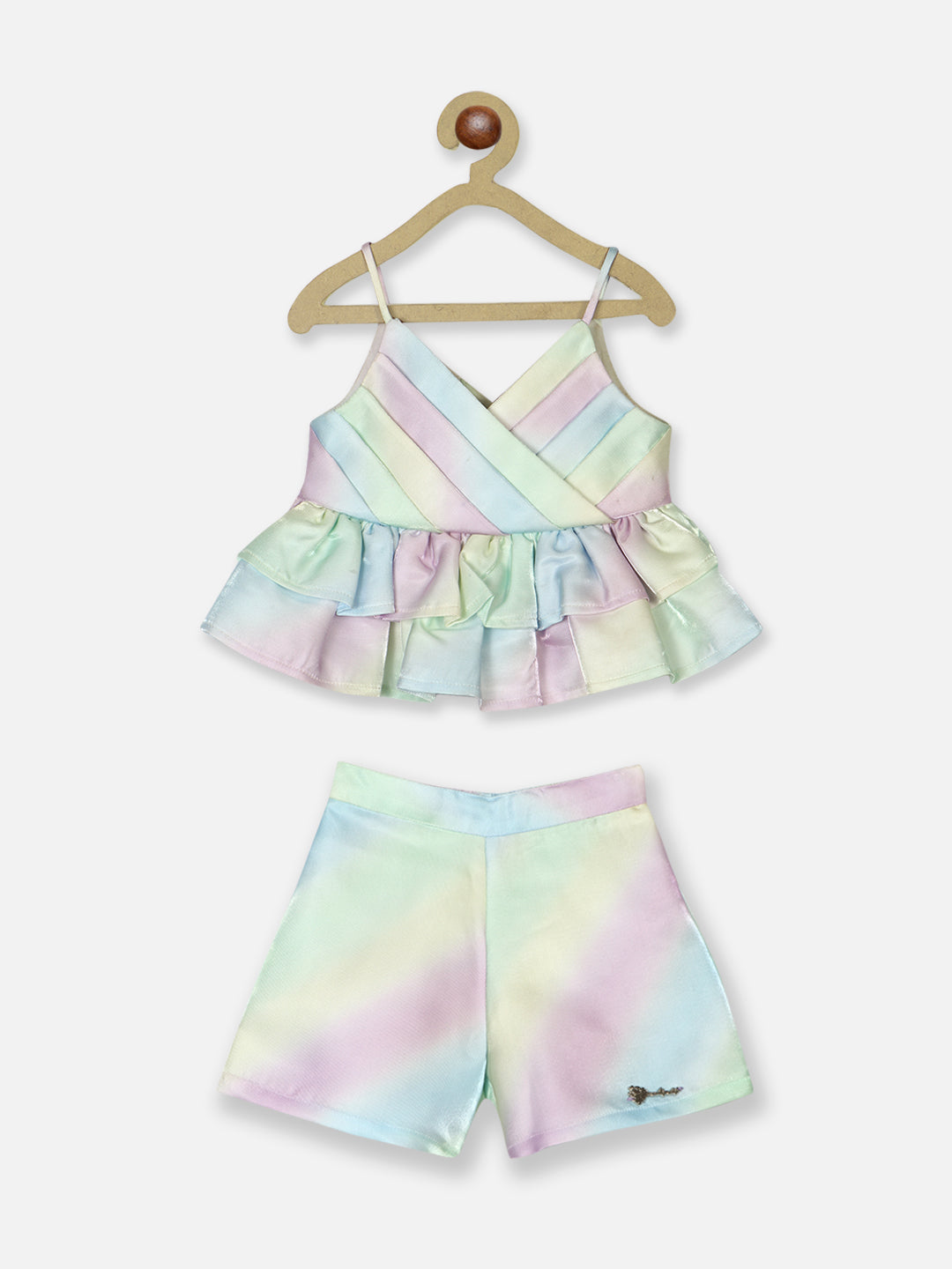 Nautinati Girls Printed Top With Shorts