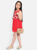 Nautinati Girls Geometric Printed Layered A-Line Dress