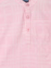 Nautinati Boys Standard Checked Band Collar Pure Cotton Casual Shirt