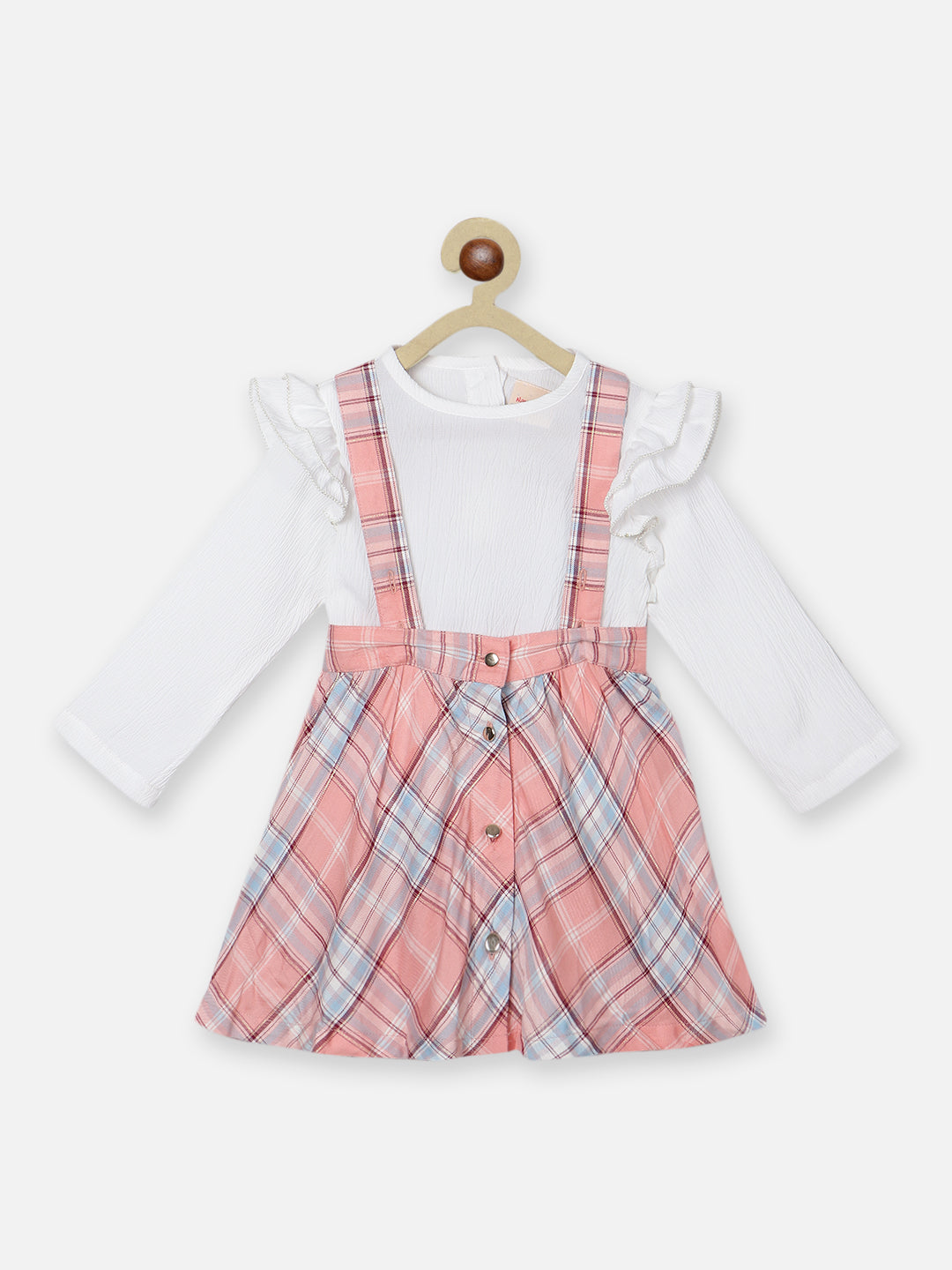 Nautinati Girls Multicolor-White Solid Long Sleeve Polyester Set