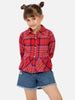 Nautinati Girls Tartan Opaque Checked Standard Casual Shirt