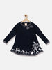 Nautinati Girls Navy Jacquard Long Sleeve Acrylic Sweater