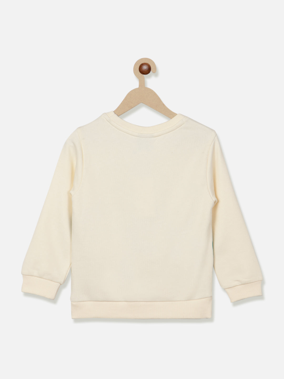 Nautinati Boys White Printed Long Sleeve PolyCotton Sweatshirt