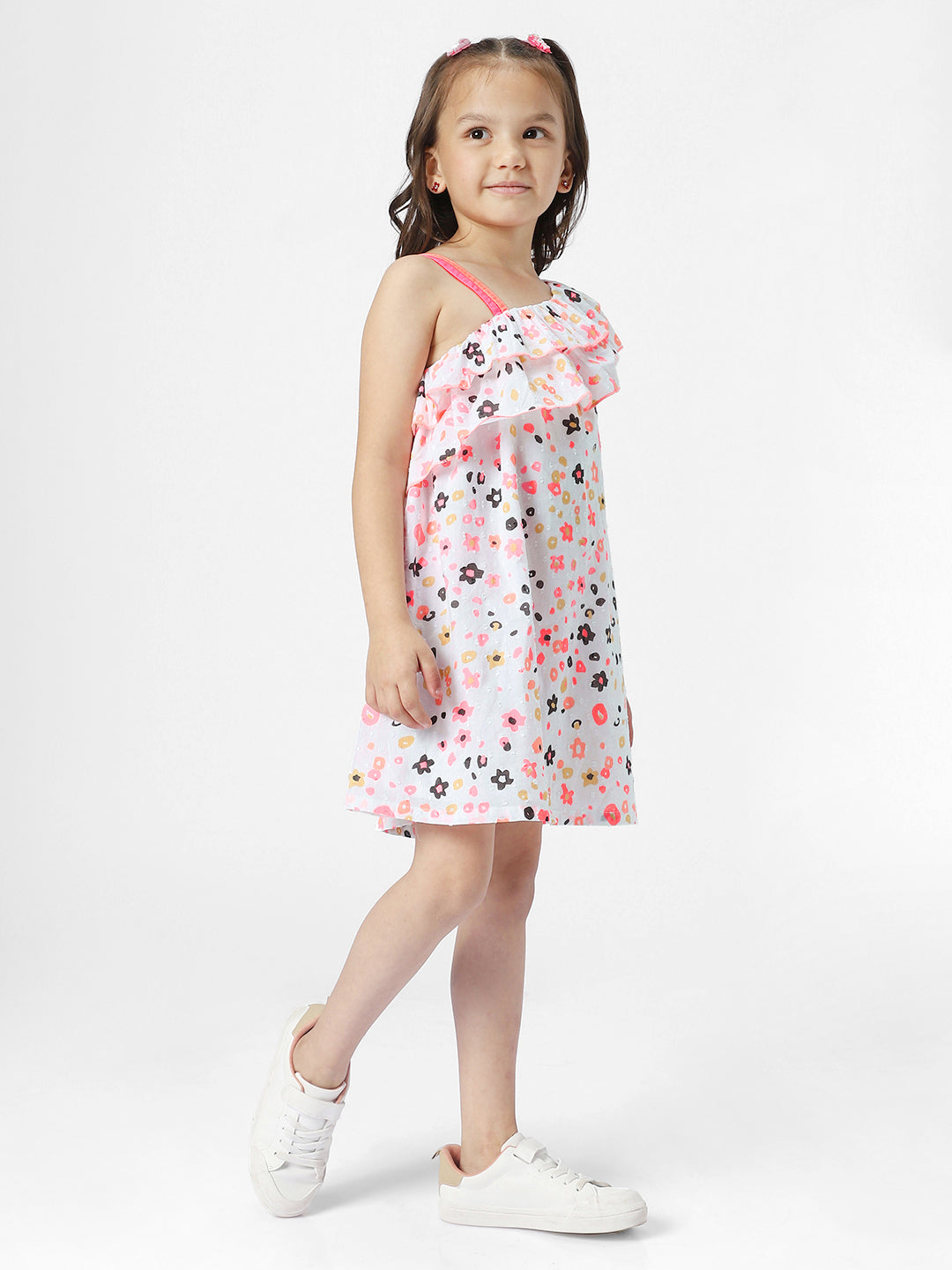 Nauti Nati Floral Print Ruffled A-Line Dress